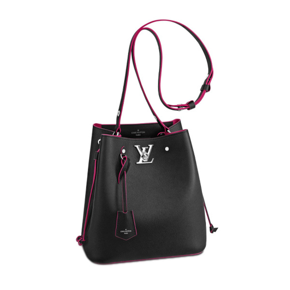 Louis Vuitton LockMe Bucket Shoulder Bag Noir - Picture 4 of 5